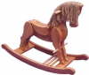 Traditional wooden rocking horse